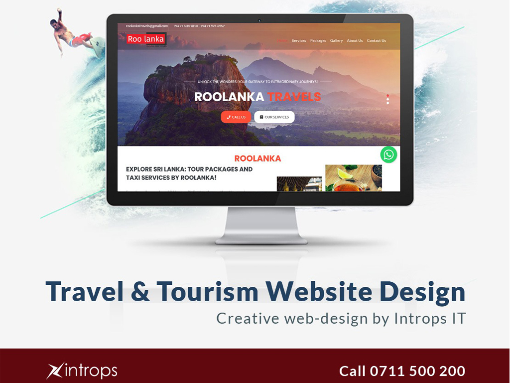 The all-new Roo Lanka Travels & Tours website image